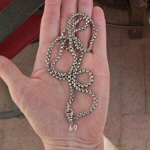 David Yurman 3.6 mm 26 Inch Box Chain w/14K DY Hang Tag - This Length Is Retired